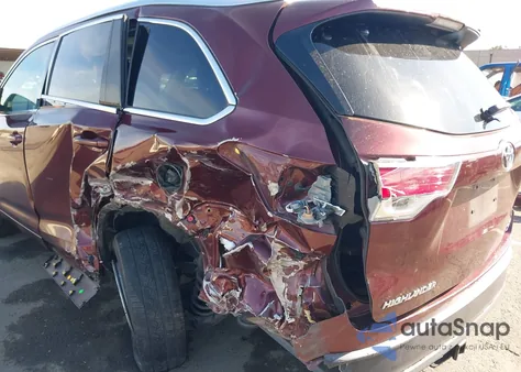 2015 Toyota Highlander Xle V6 from USA, damaged, VIN 5TDJKRFH6FS197729